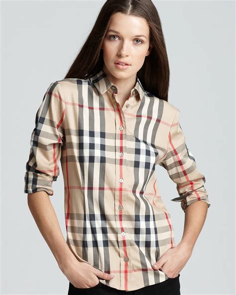 burberry ladies blouses|burberry check shirt women's.